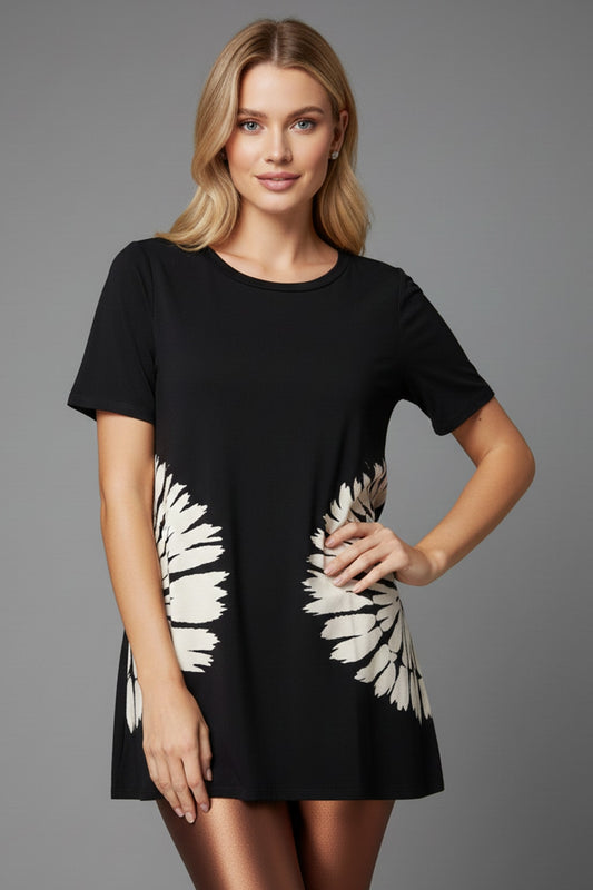 83748 Black Bloom Blouse