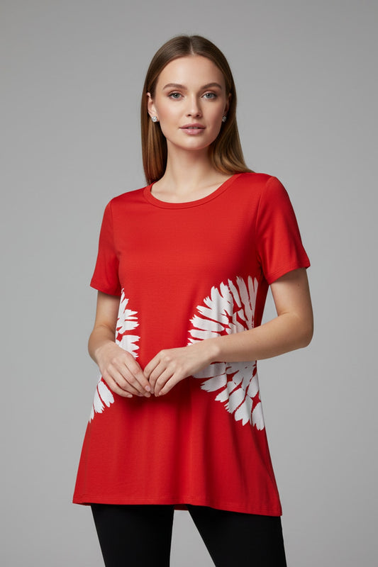 83748 Red Bloom Blouse