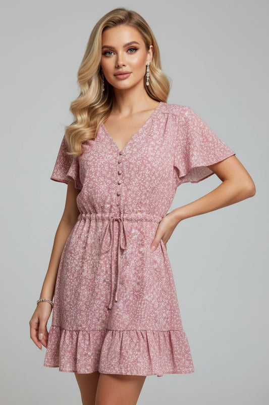 1033 Floral Blush Dress