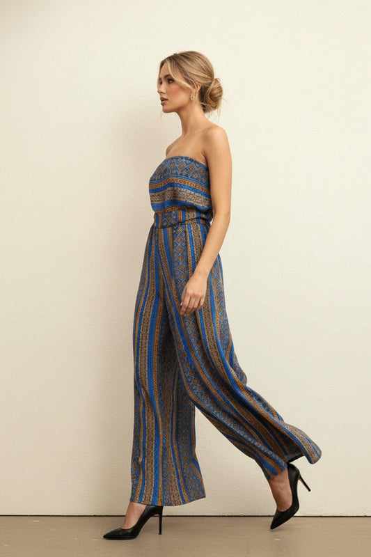 6543 Boho Tribal Jumpsuit