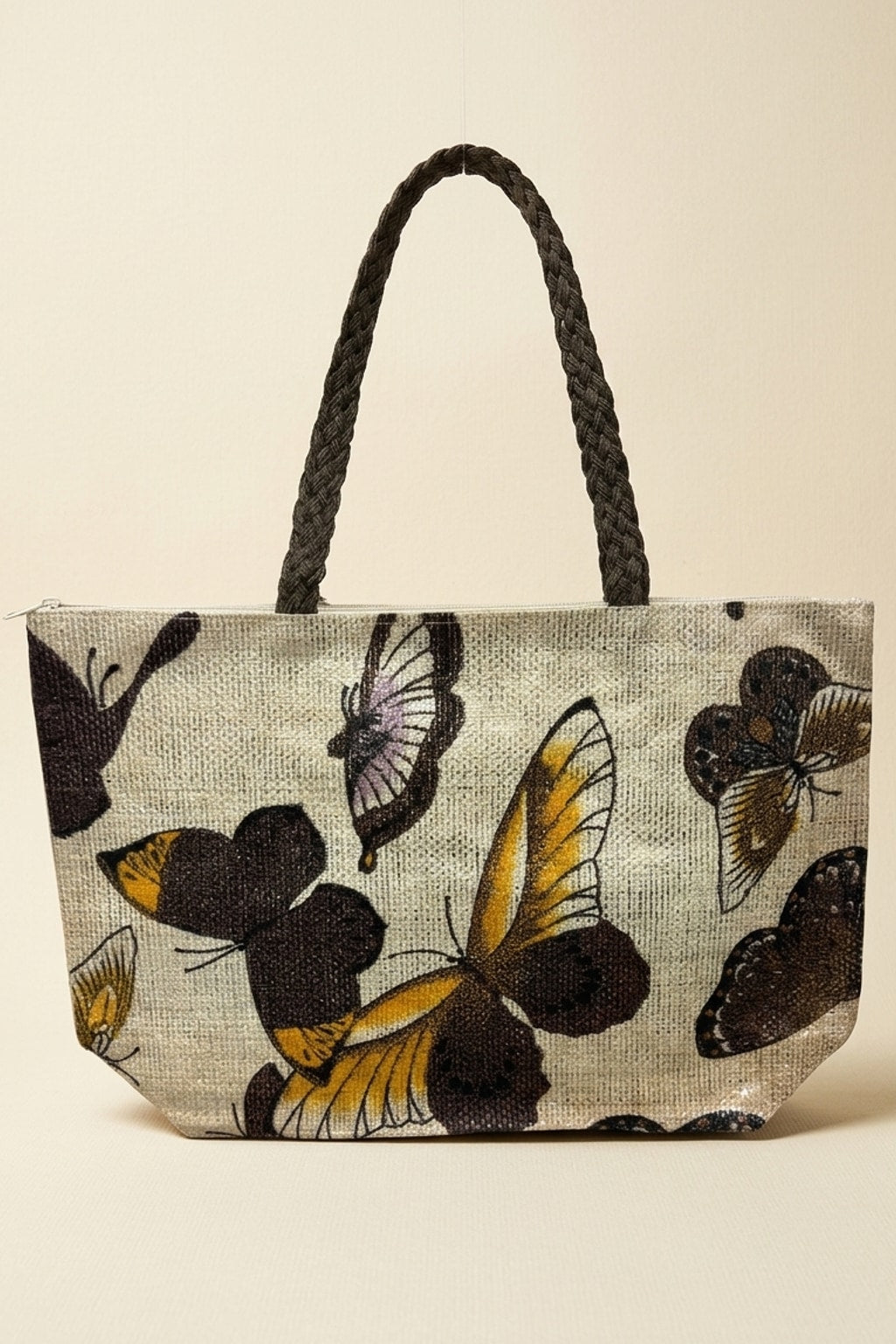 61849 Black Butterfly Bliss Tote Bag