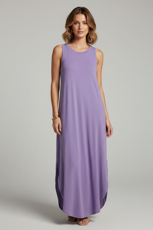 9073 Lavender Muse Sleeveless Maxi Dress