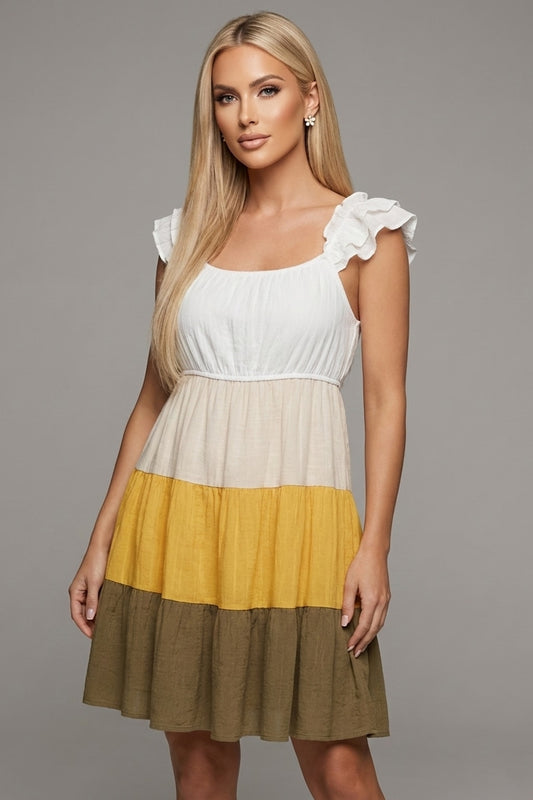 1952 Bohemian Horizon Tiered Dress