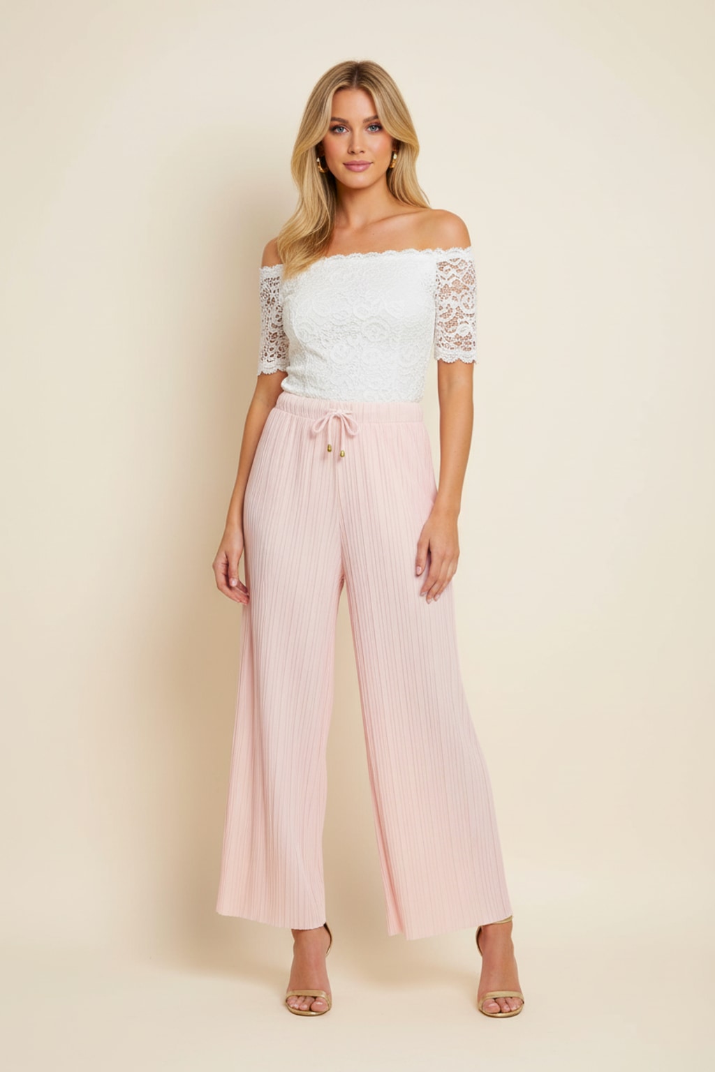533 Blush Pink Pleated Pants