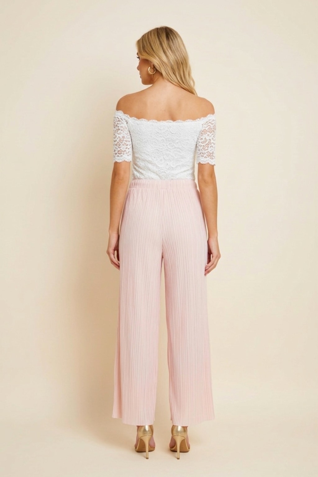 533 Blush Pink Pleated Pants