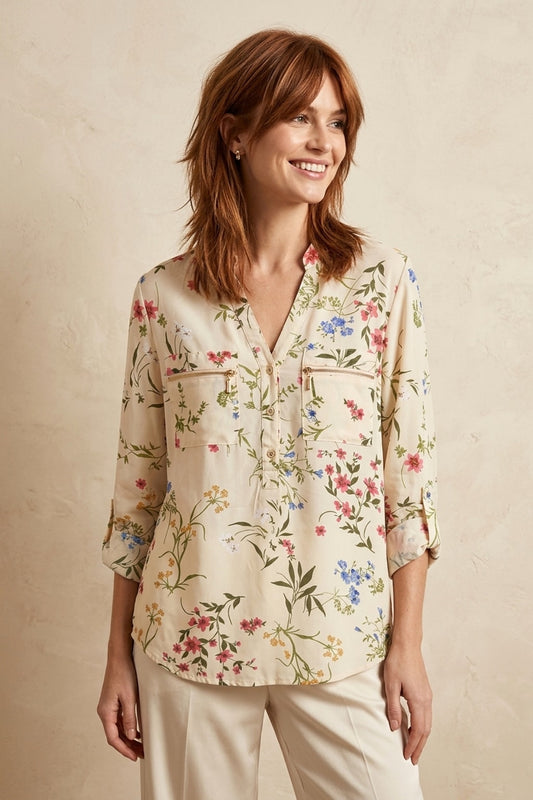8641 Floral Chic Blouse