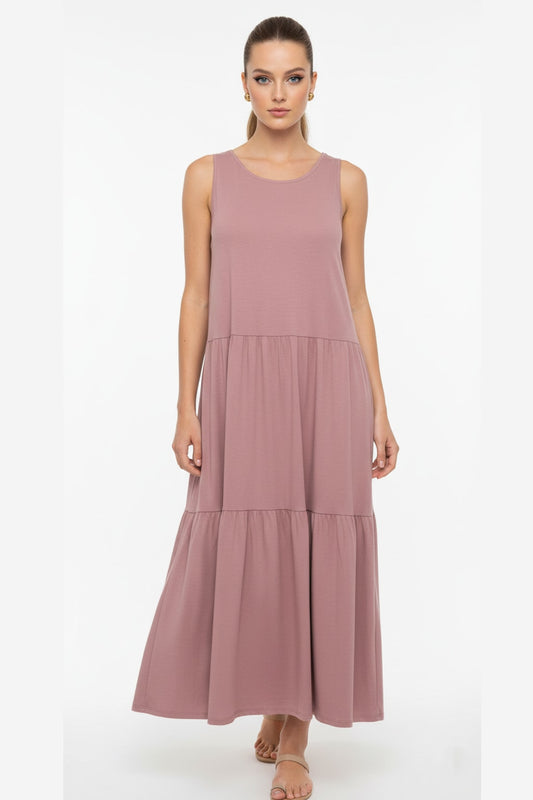 43050 Vintage Rose Tiered Maxi Dress
