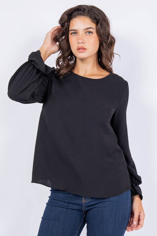 Style 5605 Black Long Sleeve Top