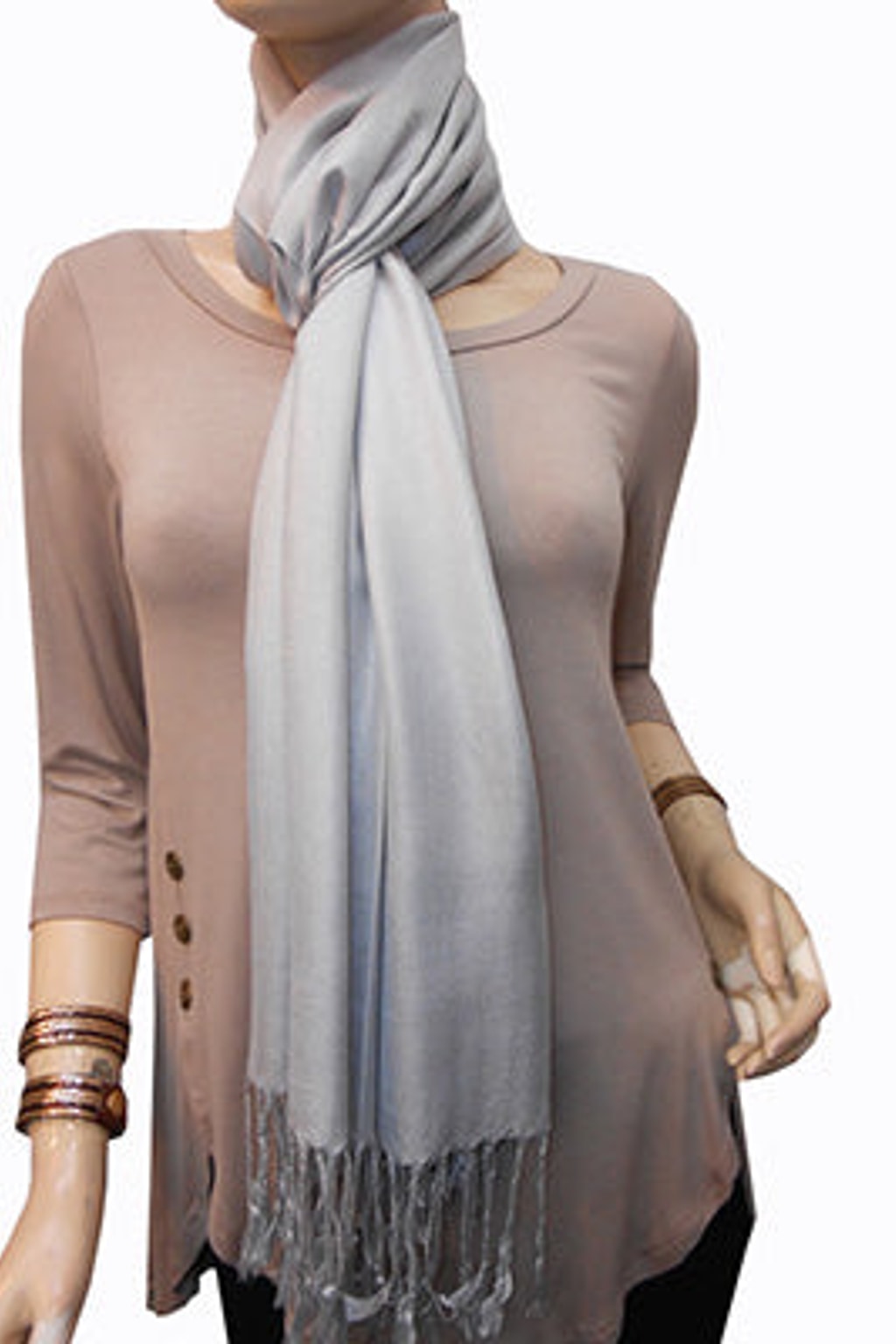 Light Grey Pashmina Scarf
