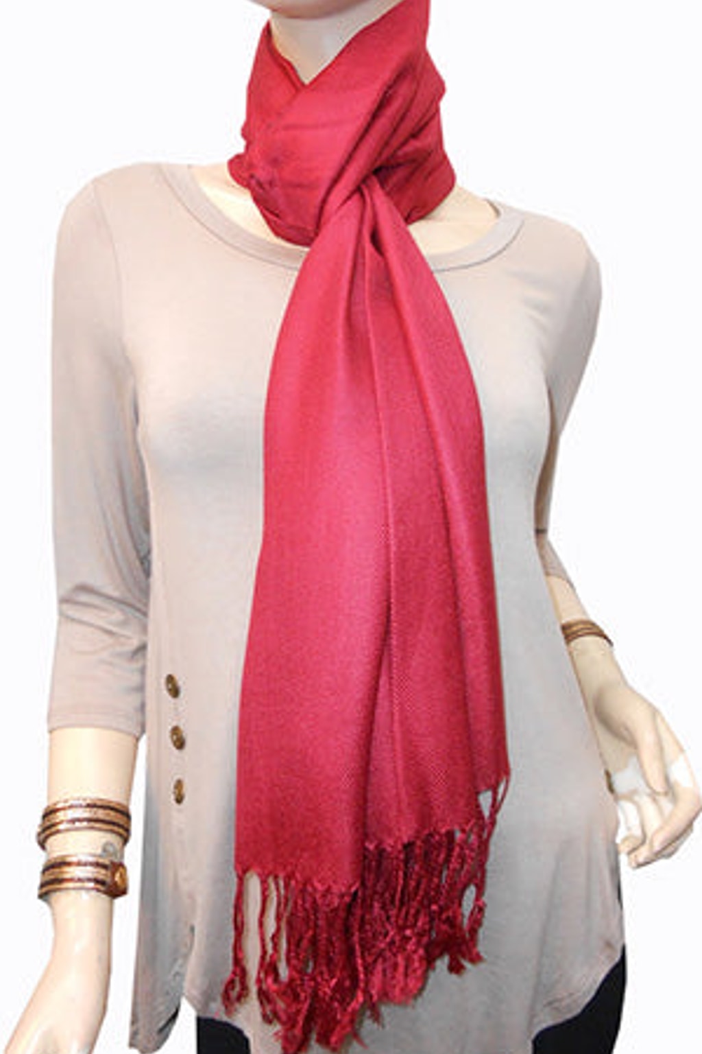 Crimson Red Pashmina Scarf