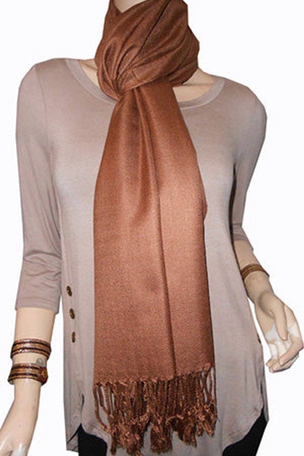 Copper Brown Pashmina Scarf