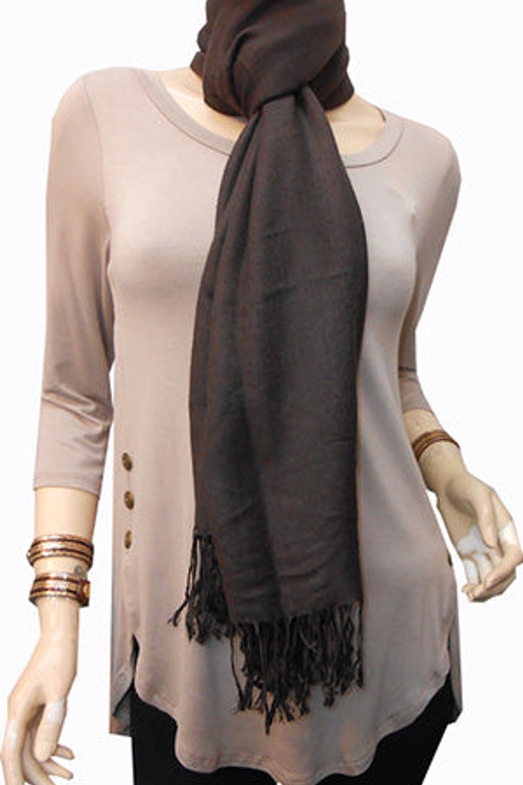 Taupe Pashmina Scarf