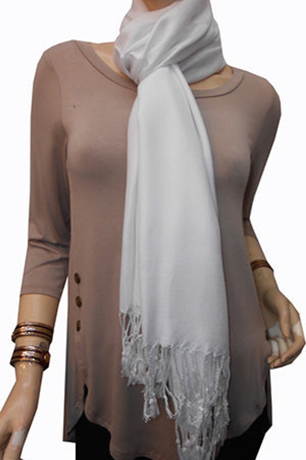 White Pashmina Scarf