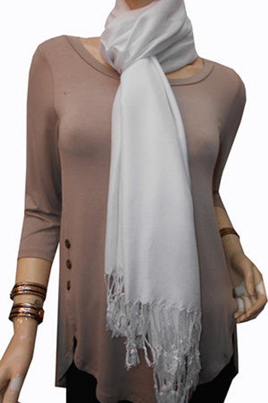 White Pashmina Scarf