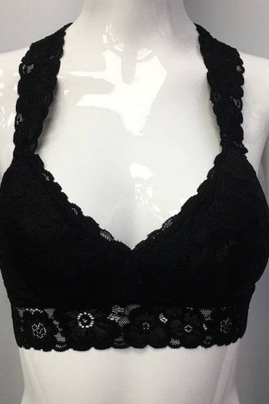 B82 Black Lace Bra