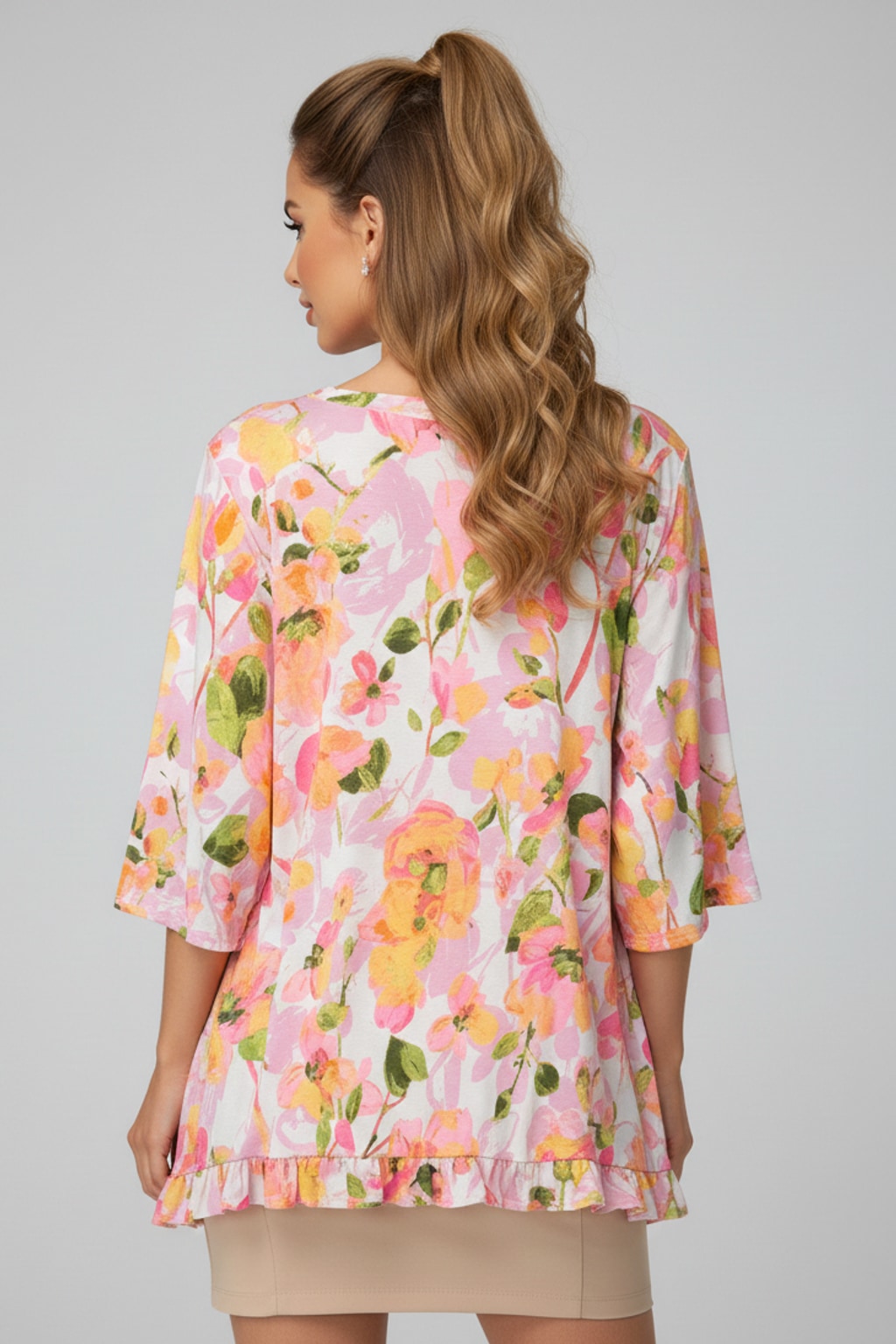 50827 Blush Pink Floral Blouse