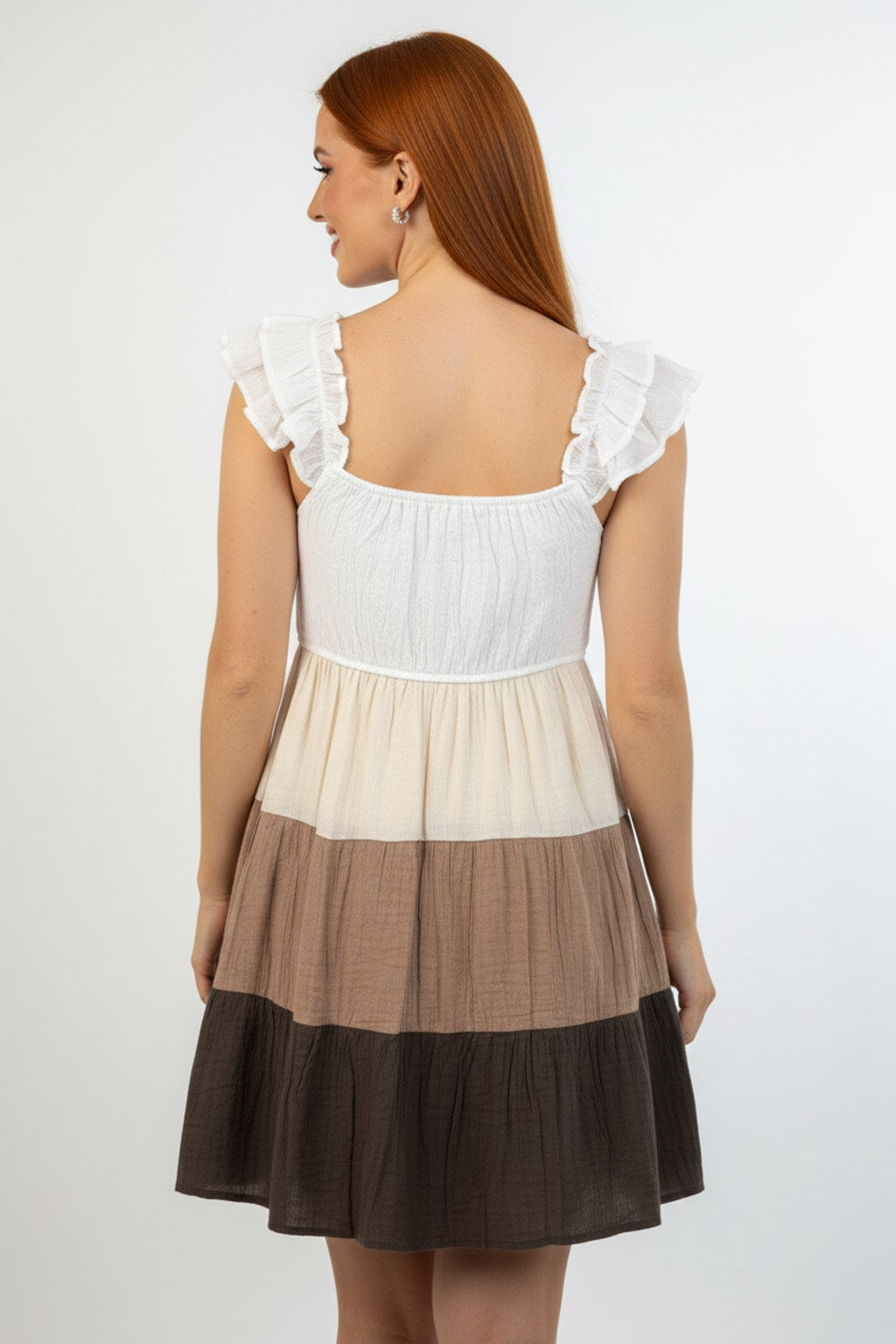 1952 Macchiato Layers Tiered Dress
