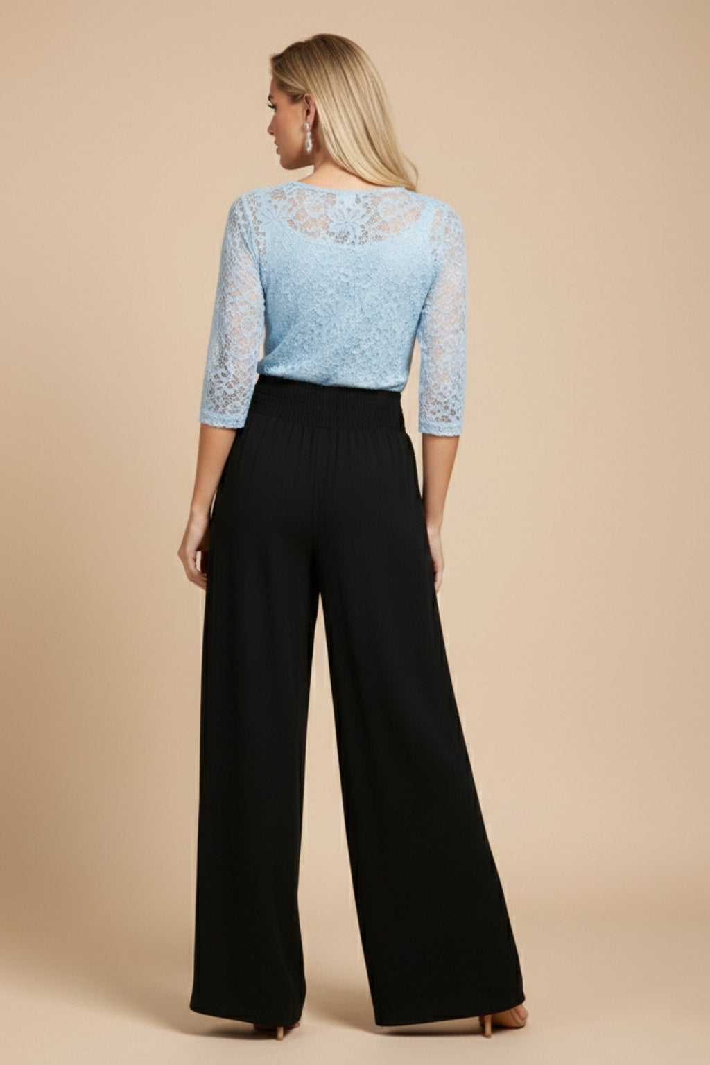 6913 Black Tencel Pants with pockets