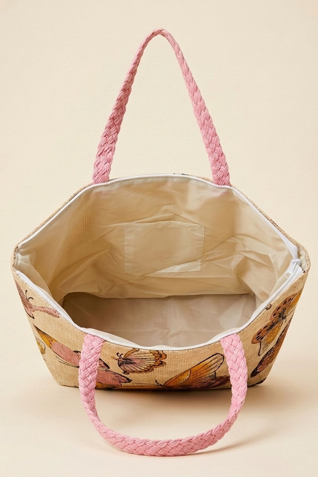 61849 Pink Butterfly Bliss Tote Bag