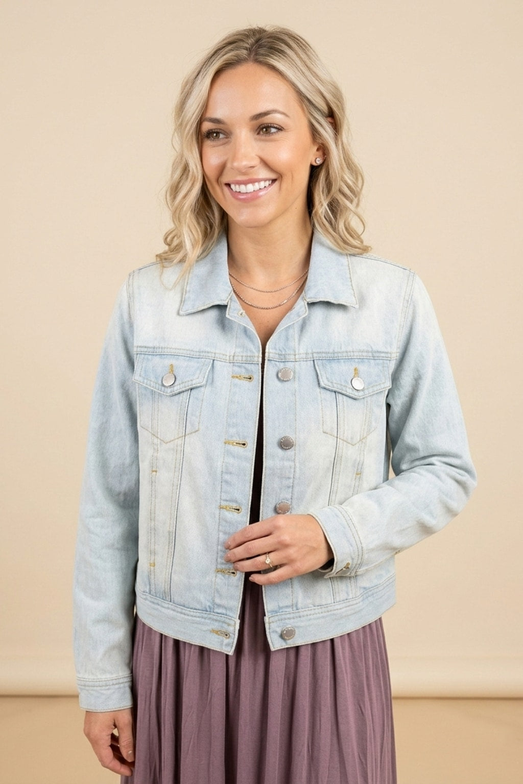 14293 Light Wash Denim Jacket