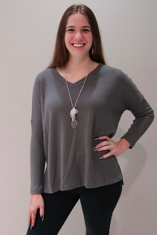 Style 1011 Gray Waffle Tops