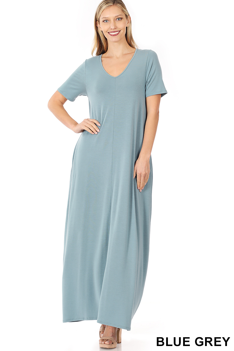 LTMD-1025 Maxi Dress Blue Grey REG