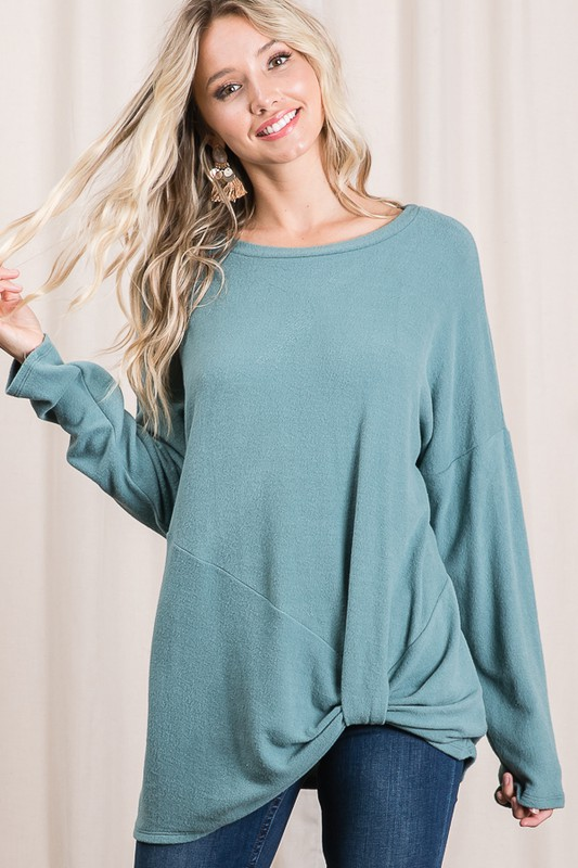 1771 Blue Knot Top